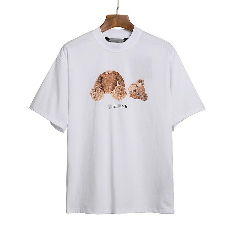 Manufacturer wholesale tide brand angel severed head teddy bear printed T-shirt loose men and women ins couple letter short sleeves