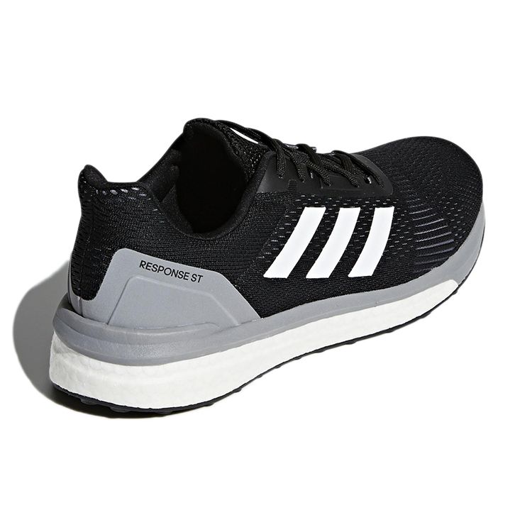 Adidas Response St Comfortable Fabric Cushioning Breathable Supportive Low-Top Running Shoes Men Sneaker Black CG4003