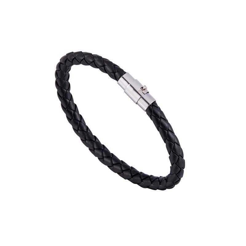 Men's Woven Bracelets: Magnetic Buckle PU Hand Ropes, Personalized High-End Accessories for Daily Wear