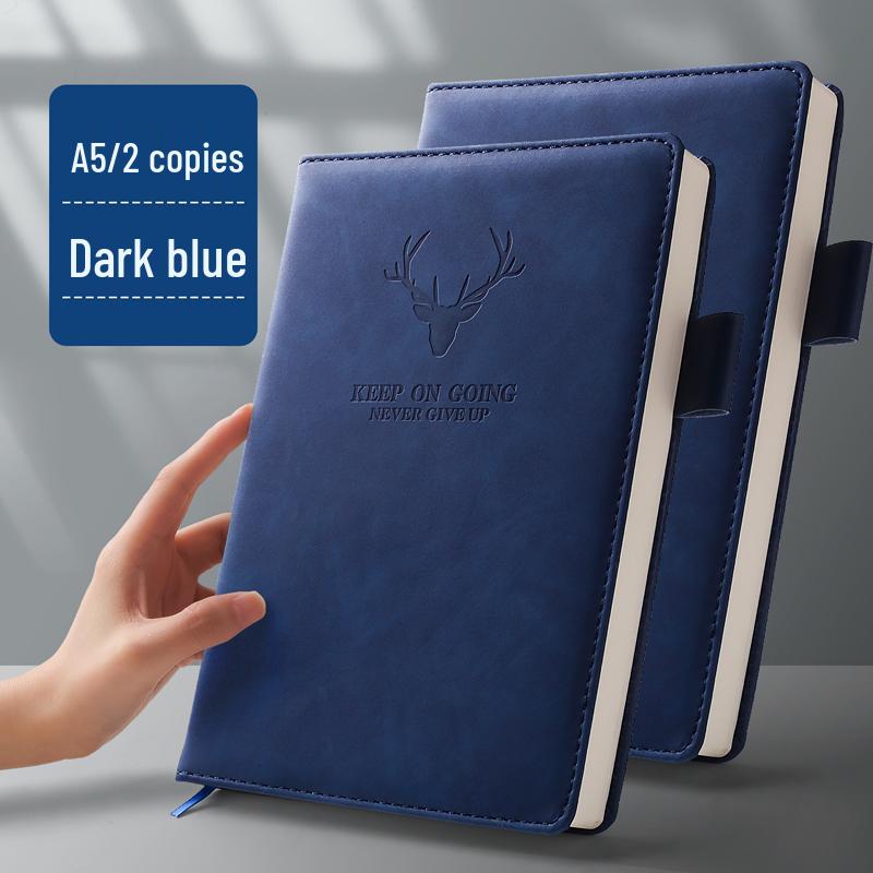 Soft Leather Business Notebook for Meetings & Notes - Thickened Cover
