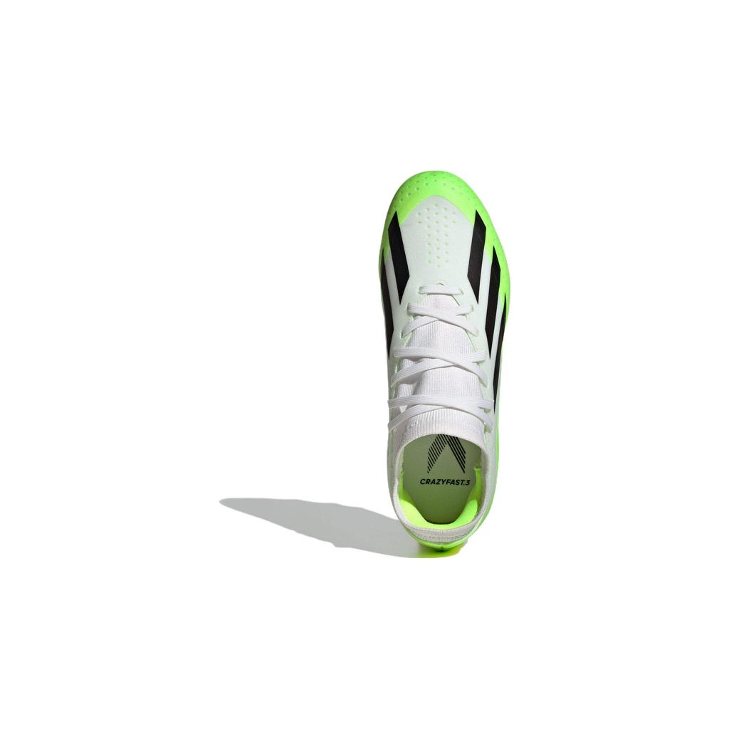 adidas X Crazyfast.3 Abrasion Resistant Low Top Kids' Soccer Shoes White Green Kids' IE1567