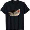 Figured Funny Quirky Cat and Shark T-Shirt Funny Cat Meme Graphic Tshirt Novelty Tee