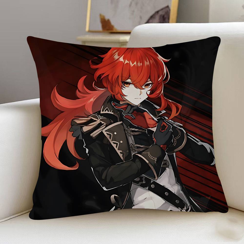 

Персонализированная наволочка с Дилюком Рагнвиндром для детской спальни, декор для дикой вечеринки, наволочка, подарок на день рождения ребенка, для душа 12x12Inch