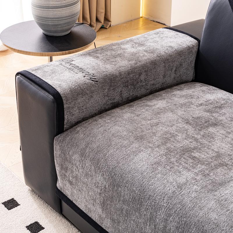 Rutschfeste Chenille-Sofamatte, einfarbig, Sofabezug für Wohnzimmer, luxuriöses Eckcouchkissen, Sitzpolster, Heimschutzbezüge