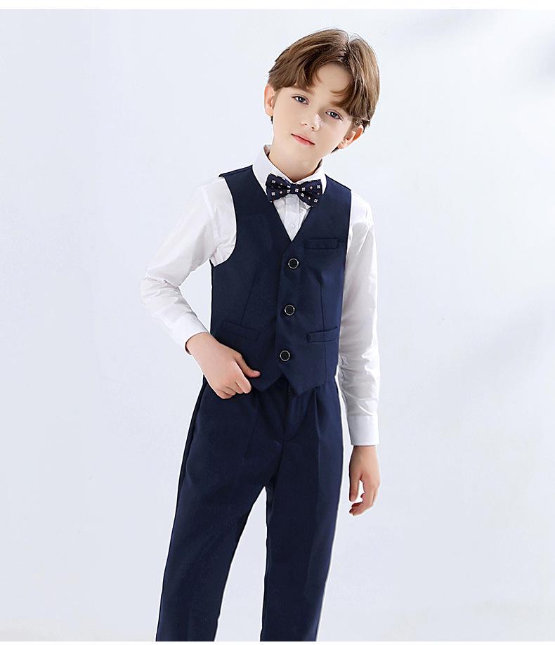 Boys' Academy Style Solid Color Vest for Formal Events and Page Boys