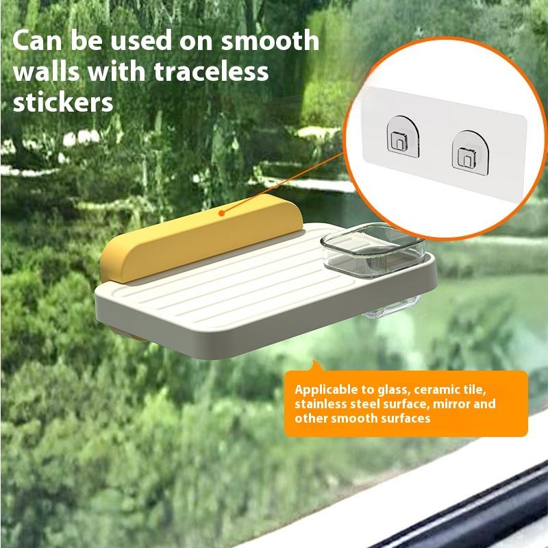 

Bird Perch Stand For Parakeet Canary Parrot Perch Stand Toy Rectangle Bird Cage Platform Water Bowl Bird Cage Accessories 1pc