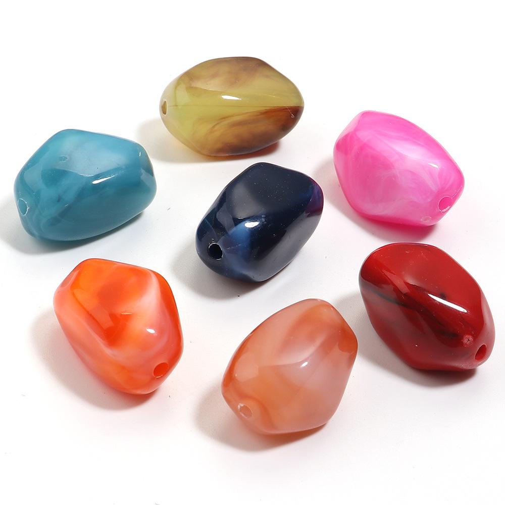 20PCS/Lot Irregular Acrylic Beads Two-tone Cloud Beads Making Meteorite shape Loose Spacer Beads DIY Bracelet Necklace