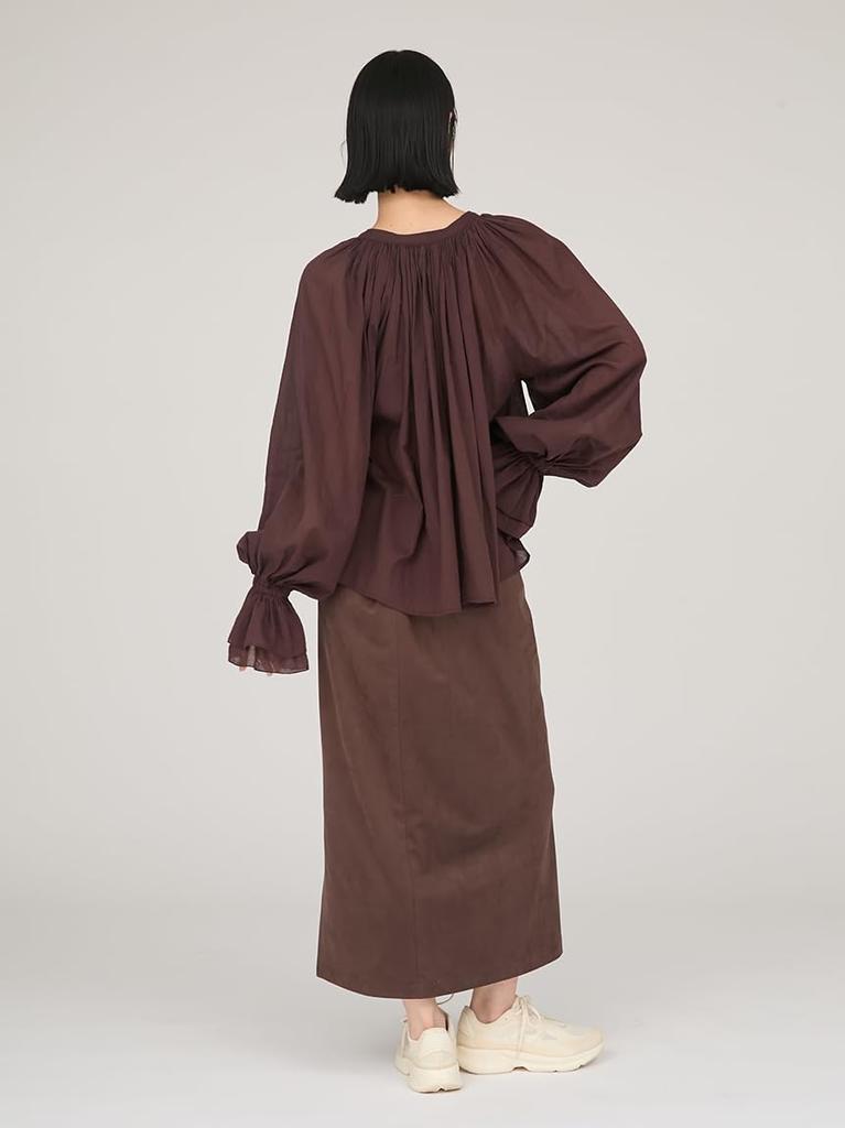 Emi Cotton Voile Chiffon Free Size Blouse, 13WFB254019, Women's, BUR,