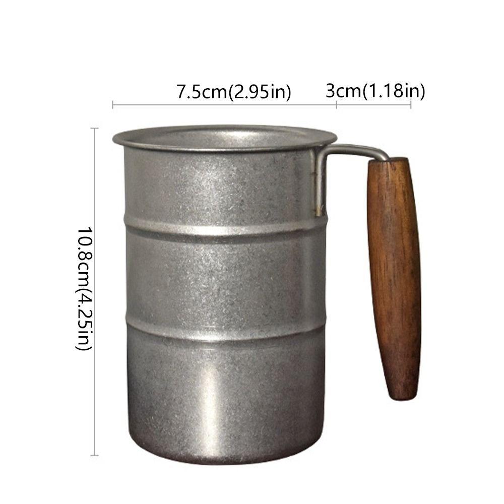 Stainless Steel Vintage Wine Mug Industrial Style Coffee Cup Durable Camping Cup  Camping