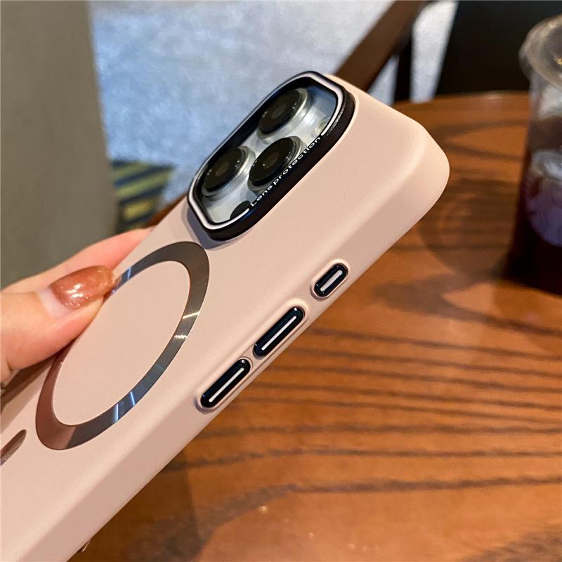 Luksusowe magnetyczne etui Magsafe z twardą matową ramką PC dla iPhone 16 Pro Max Dla iPhone 12 13 14 15 16Plus Ochronne etui na obiektyw