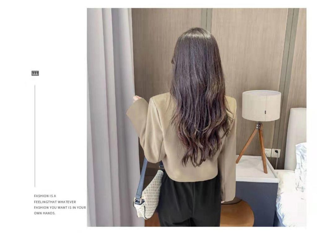 Chic Spring & Autumn Women's Loose Cropped Suit Jacket
