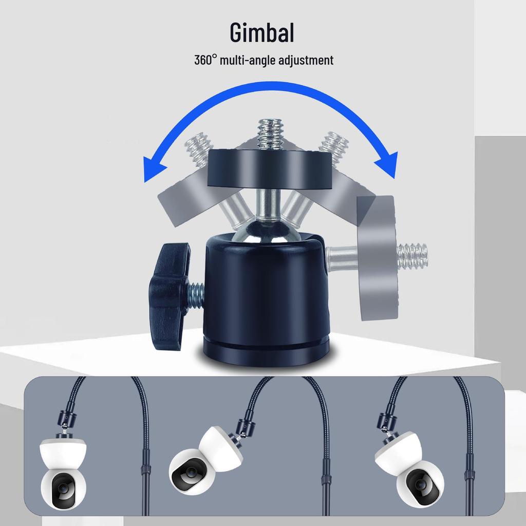 Adjustable PTZ Camera Stand for Home Surveillance and Baby Monitoring