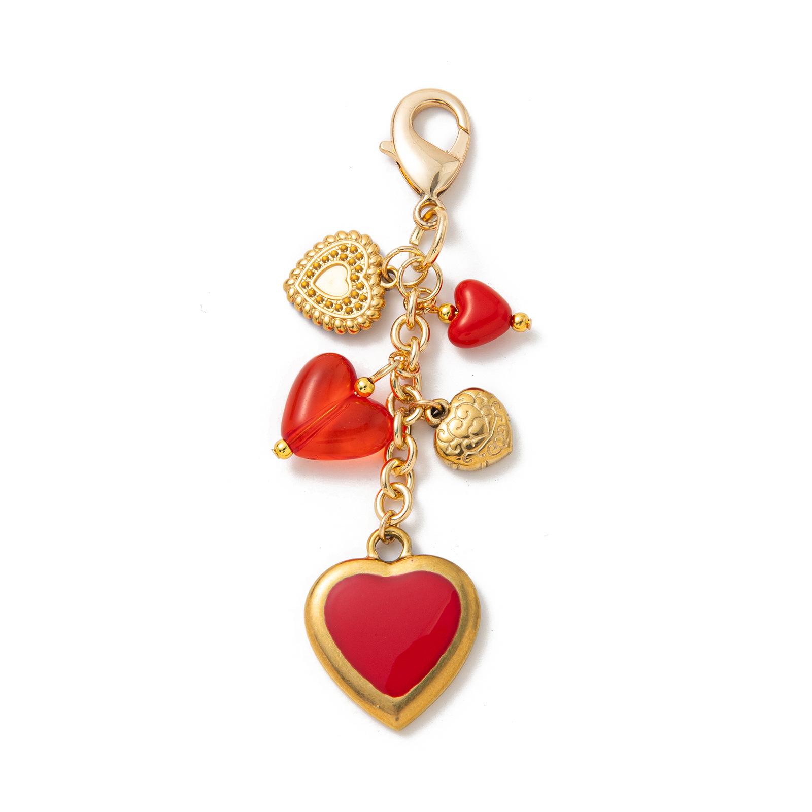 Cross-Border Keychain: Love Strawberry & Chili Ocean Summer Pendant