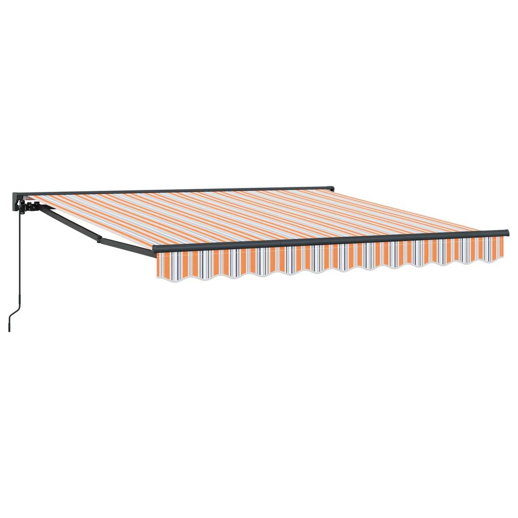 Retractable Awning Frame Blue and Orange 350 X 250 Cm