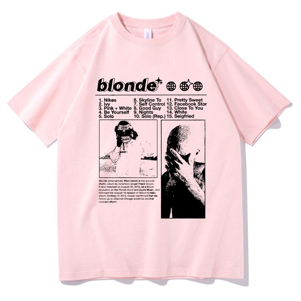 Best Famous Rapper Frank Hip Hop Oversized T Shirts Ocean Fashion Streetwear Unisexs Blond Tshirt Unisex Women Vintage Casual Tees
