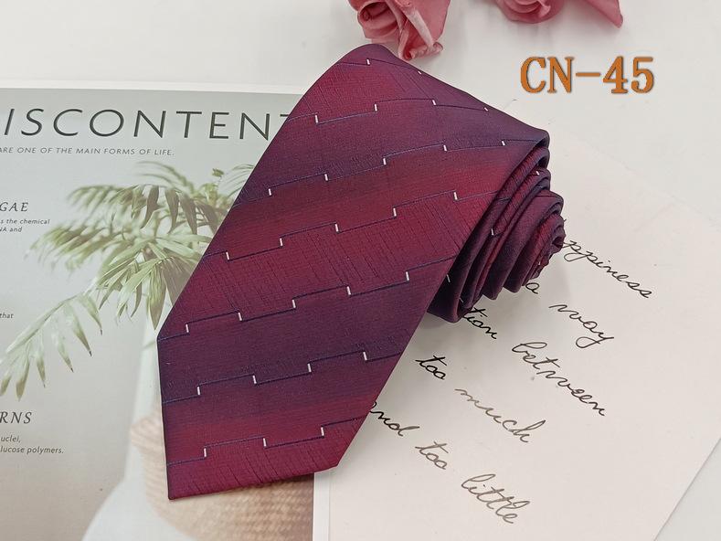 Herren Formell 8cm Schwarz Gestreifte Krawatte, Polyester-Seide, Jacquard Garngefärbt, Handgestrickt.