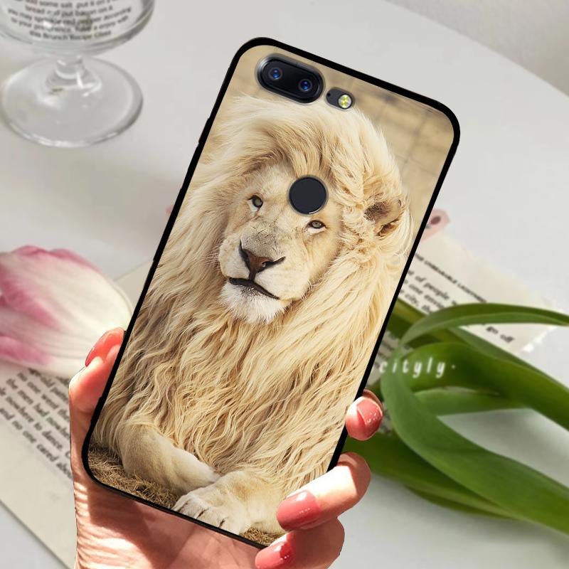 For OnePlus 5T Case 5 T Soft Silicone Cool Animal TPU Black Covers For One Plus 5T A5010 Bumper Color Printing Protective Shell