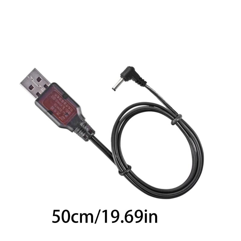 USB Charging Cable Power Supply Wire 3.6V Lithium Batteries Charger Cord Line with 3.5mm Connectors for Toy Car Robot