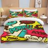 10 Sizes Fine Graffiti Pattern Bedding 3 Piece Set King Size Double Bed Bedding Set Microfiber or Polyester Duvet Cover Set