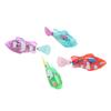 4PCS Robotic Swimming Fish Water Activated Robot Fish Electronic Cat Toy with LED Light for Sink Bathtub Swimming Pool