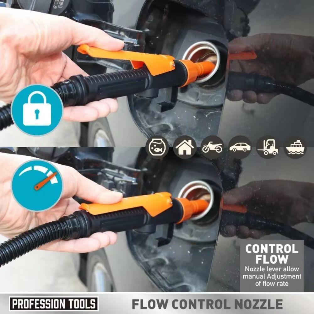 Multifunction Fuel Transfer Pump Flow Control Nozzle Battery Powered Fuel Pump Water Transfer