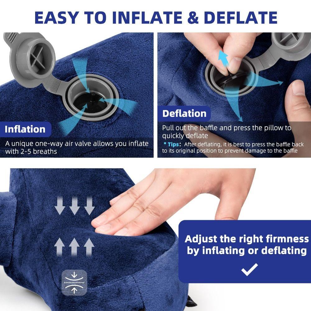 Breathable Design Travel Neck Pillow Inflatable Design H-Shaped Pillow U-Shaped Pillow  Car