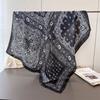 Fashion Retro Imitation Silk Printing Large Square Scarf Silk Scarf Shawl Headscarf Beach Scarf Neck Protection Scarf Women