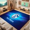 Tappeto in Velluto di Cristallo Personalizzato FC Schalke 04, Stampa Testo Nome Personalizzato, Logo Calcio Morbido Antiscivolo Tappetino per Pavimento Decorazione Casa Regalo