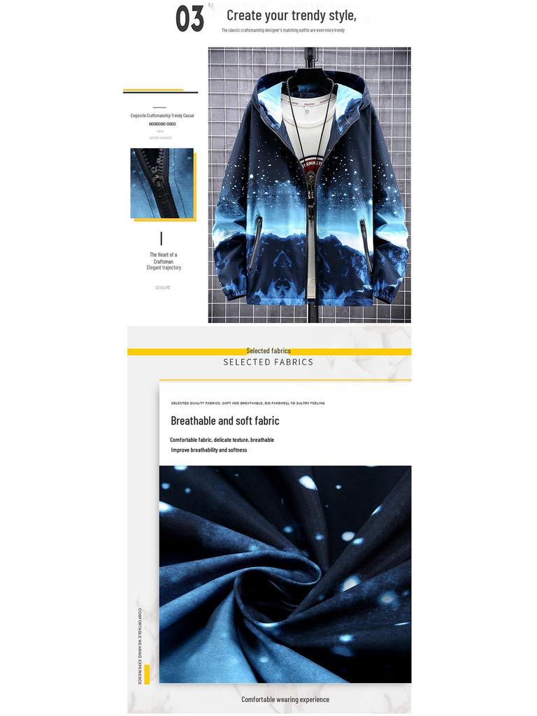 Herren Trendy Koreanischer Stil Herbstjacke - Gutaussehende Studenten Edition