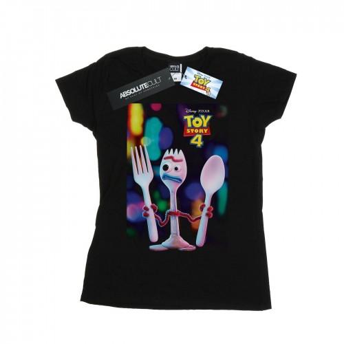Disney Womens/Ladies Toy Story 4 Forky Poster Cotton T-Shirt