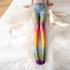 Tights Women Stockings Pantyhose Rainbow Socks Thin  Stripes Colorful Spring Autumn Gradient Pantyhose Party Gift