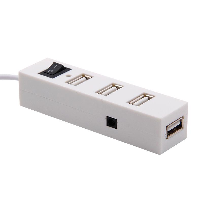 Mini 4 Ports USB 2.0 Hub USB Port with Power Switch For Laptop PC Computer Laptop Accessory