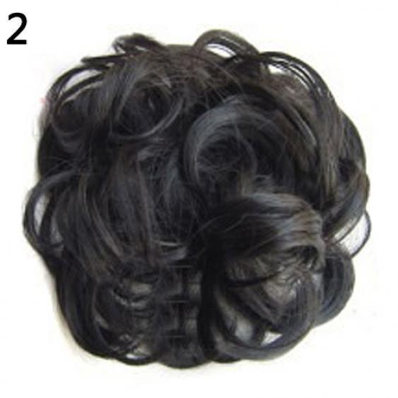 Famous Beautyful Lady Wavy Bud Synthetic Extension Hair Bun Curly Chignon Hairpieces