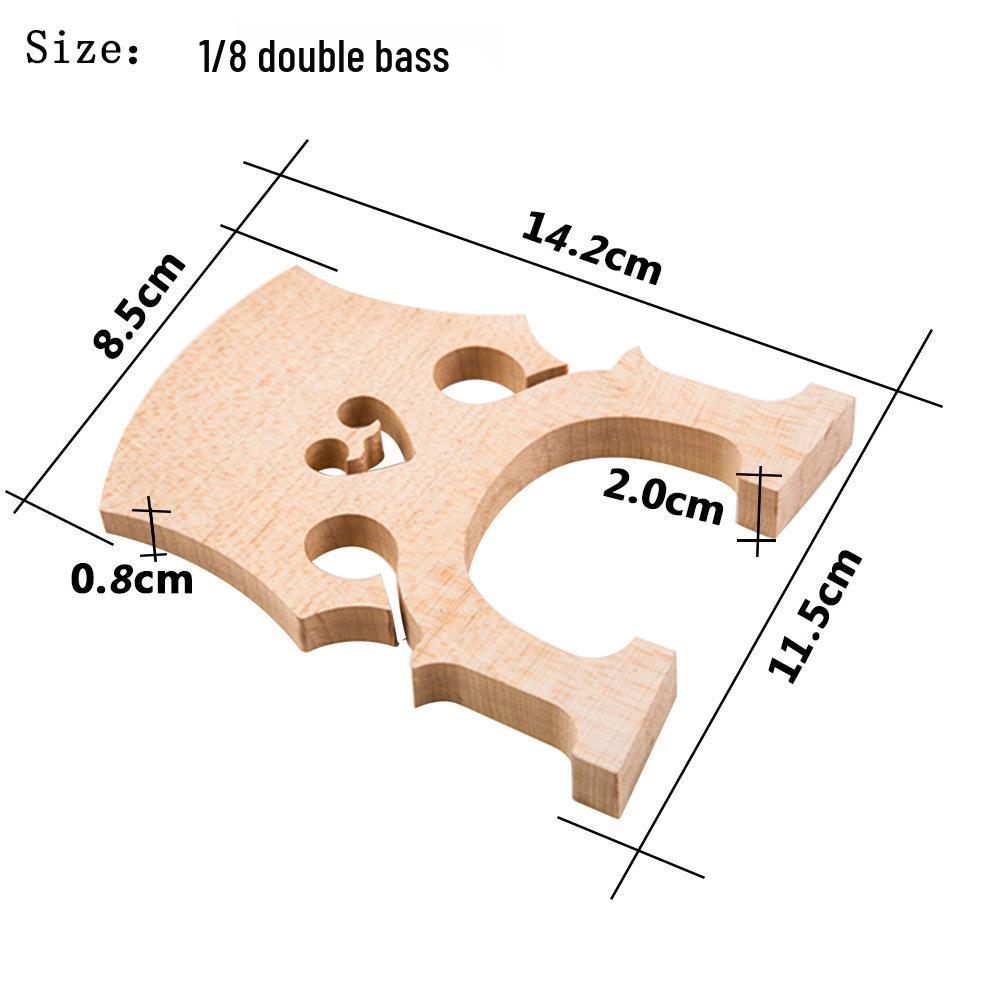 

Прямой кленовый бридж для контрабаса размеров 1/4, 1/2, 3/4 и 4/4
