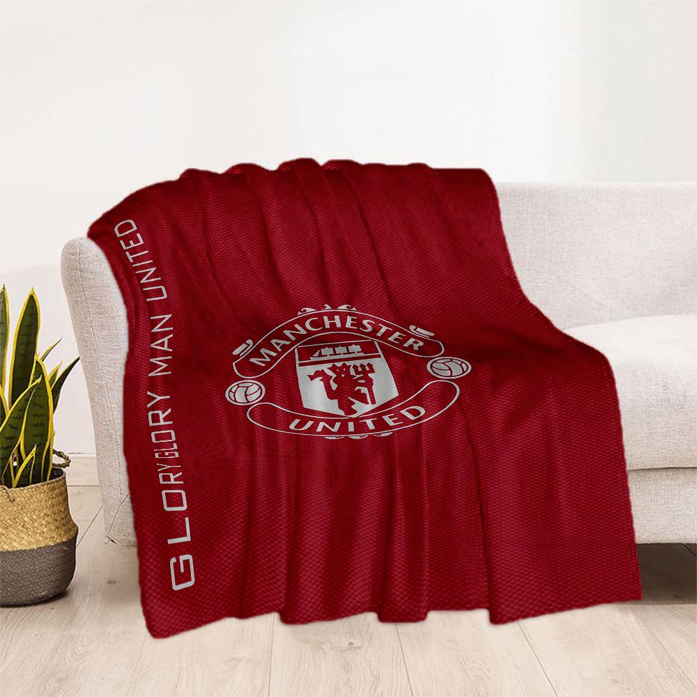 Manchester Fan Art Blanket Soft Warm Cozy Great for Picnics Chair Bed Four Seasons Multipurpose Modern Style Unique Gift for Family and Friends Campin