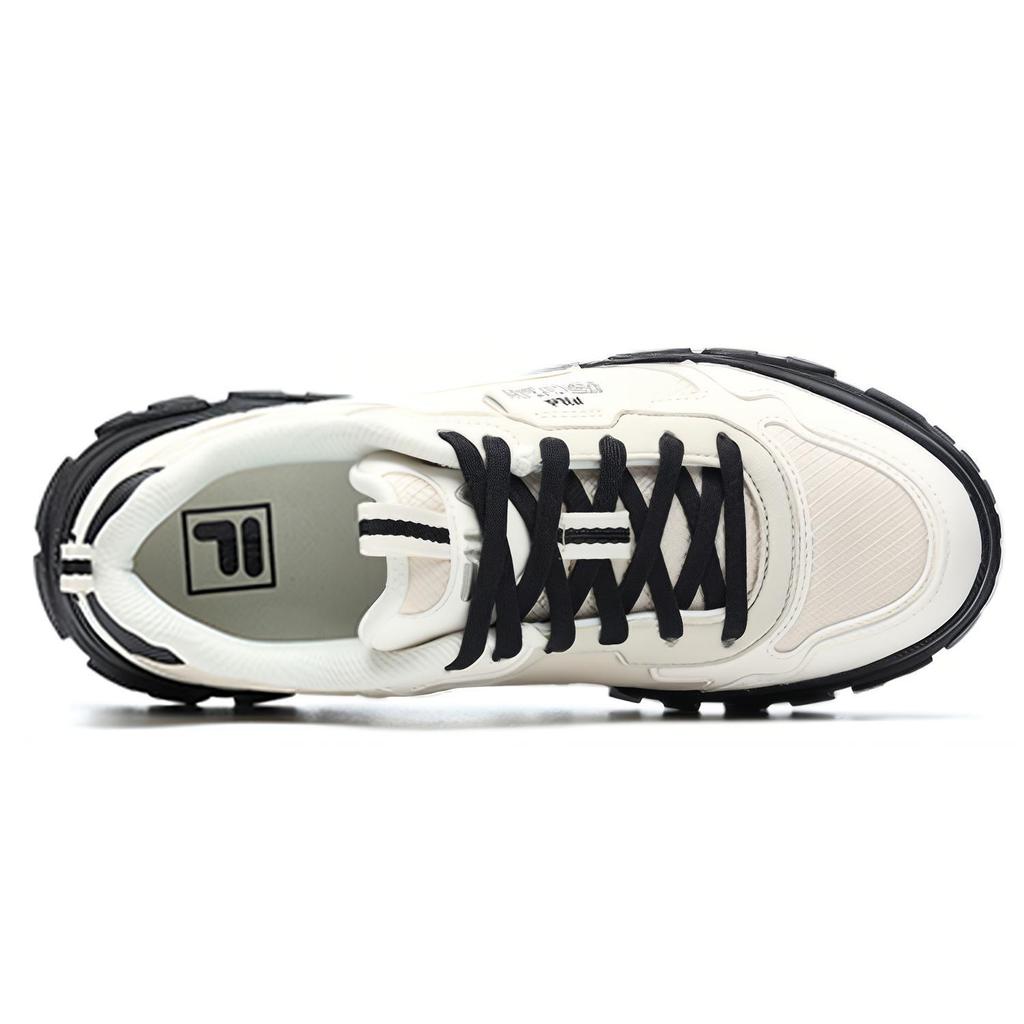 New FILA HIKE Low Top Chunky Sneakers Women's Black White F12W144132FWA