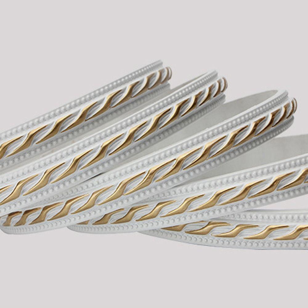12x6mm/20x10mm Self-adhesive Line Trim 1M Length Faux Embossed Decorative Edge Strip Imitation Gypsum Soft Line