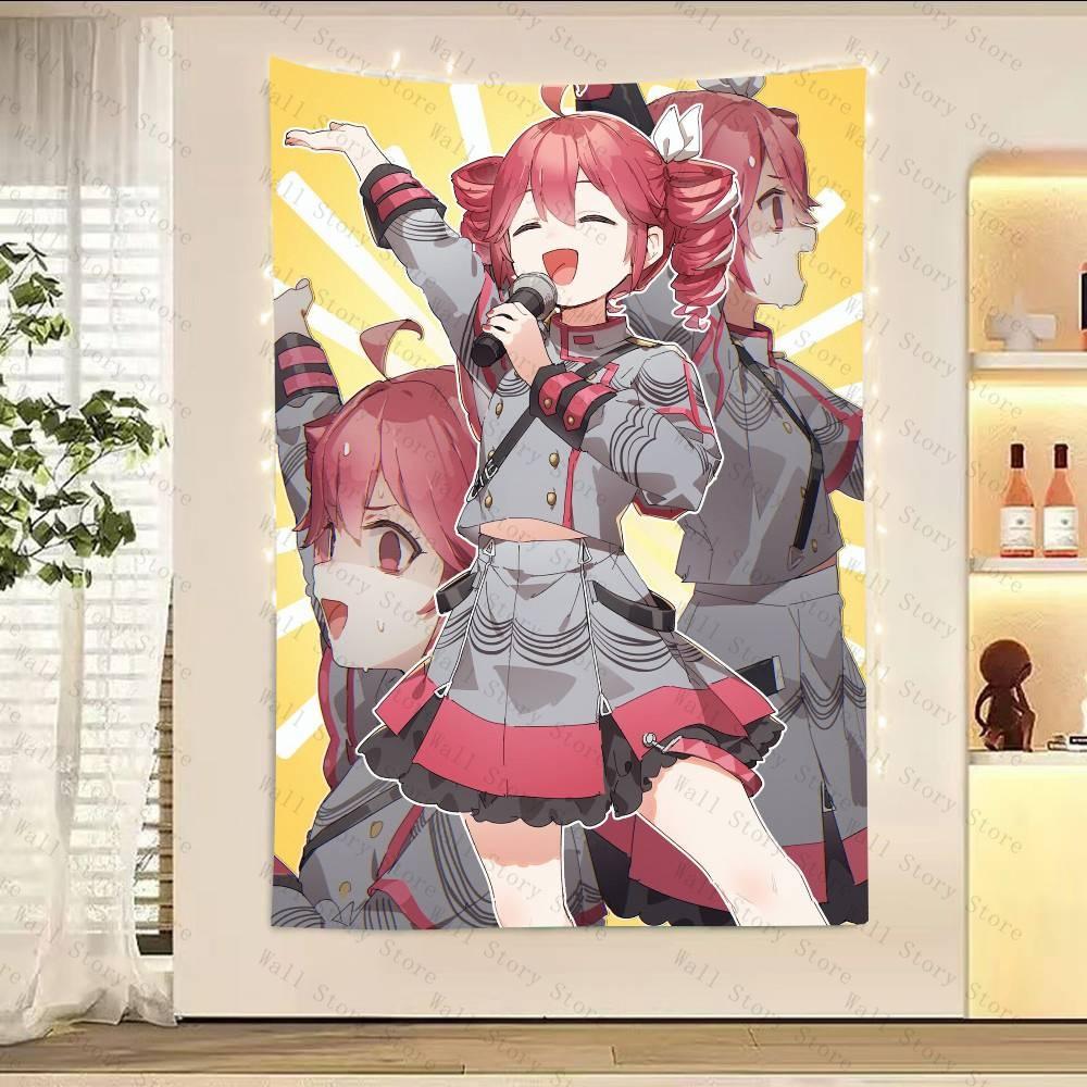 Popular Virtual Singer Kasane Teto Anime Backdrop Fabric Sign Poster Banner For Party Decoration Photo Props Background Tapestry