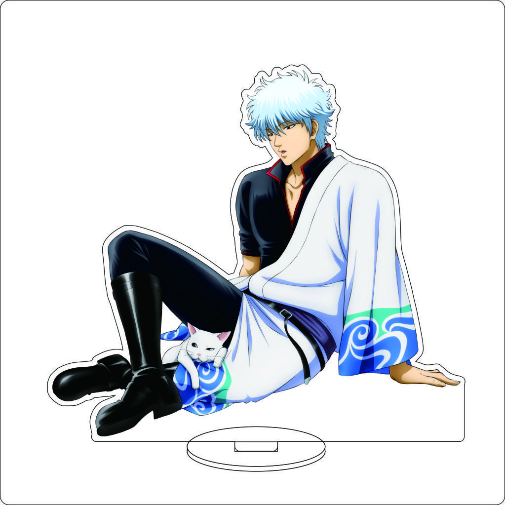 16CM Anime Gintama Cosplay Acrylic Stand Ornaments Kagura Kondou Isao Katsura Kotarou Sakata Gintoki Figure Stand Gifts
