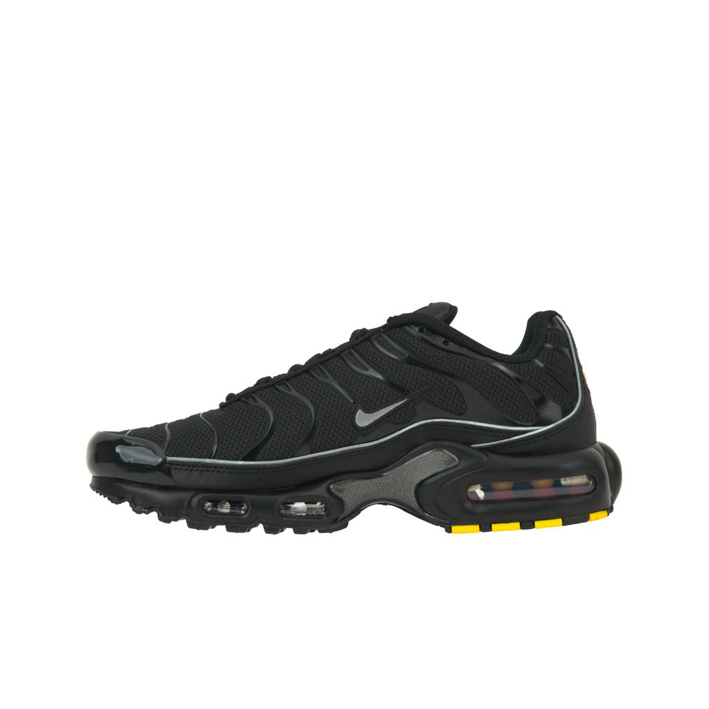 Nike Air Max Plus Black Reflective Unisex Sneakers Metallic-Silver Tour-Yellow HV8066-002