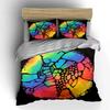 Abstract Art Three-Piece Set Decor Soft Comfortable Duvet Cover Bedding Set Included 1*Duvet Cover & 2*Pillowcases gift