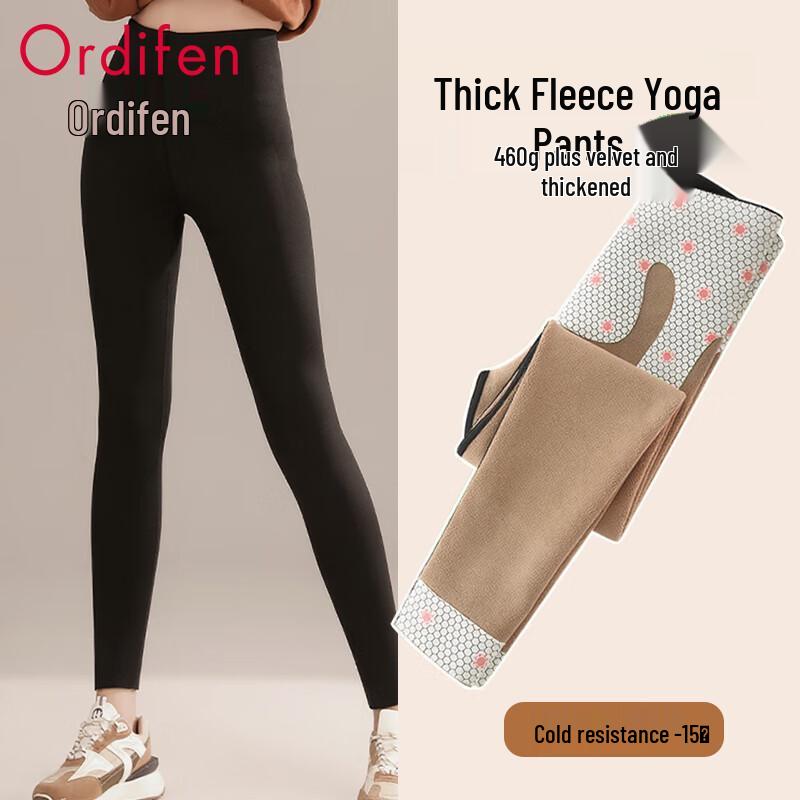 Oudifen Women's High-Waist Thermal Fleece-Lined Leggings