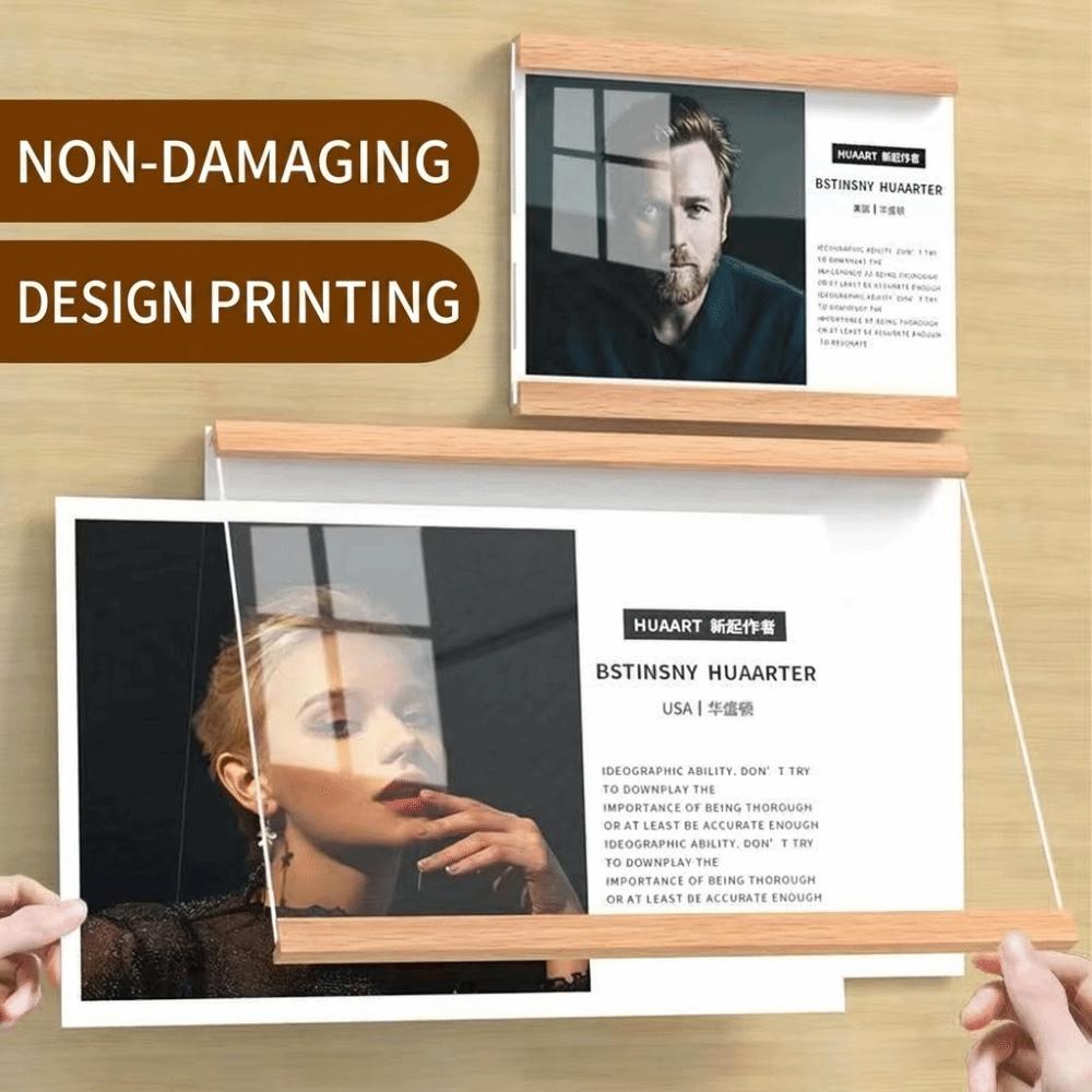 Wall Adhesive Acrylic Photo Frame Magnetic Certificate Display Board Exhibition