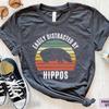 Leicht ablenkbar durch Nilpferde Retro T-Shirt Lustiges Flusspferd Tier Lässig Nilpferd Für Kinder Vintage Vielseitig Dehnbar