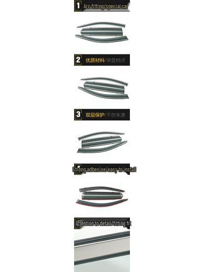 Oshan X5 21 Rain Deflector: 3D Stainless Steel Trim & Shield Sticker Accessory