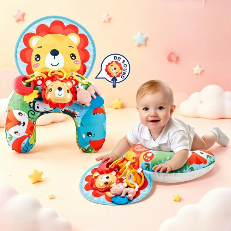 1 Stück Neugeborenen Kopf-Hoch-Trainingskissen Babykissen Bauchlage Spielzeug Schwarz und Weiß Liegekissen Hoher Kontrast Sensorisches Spielzeug