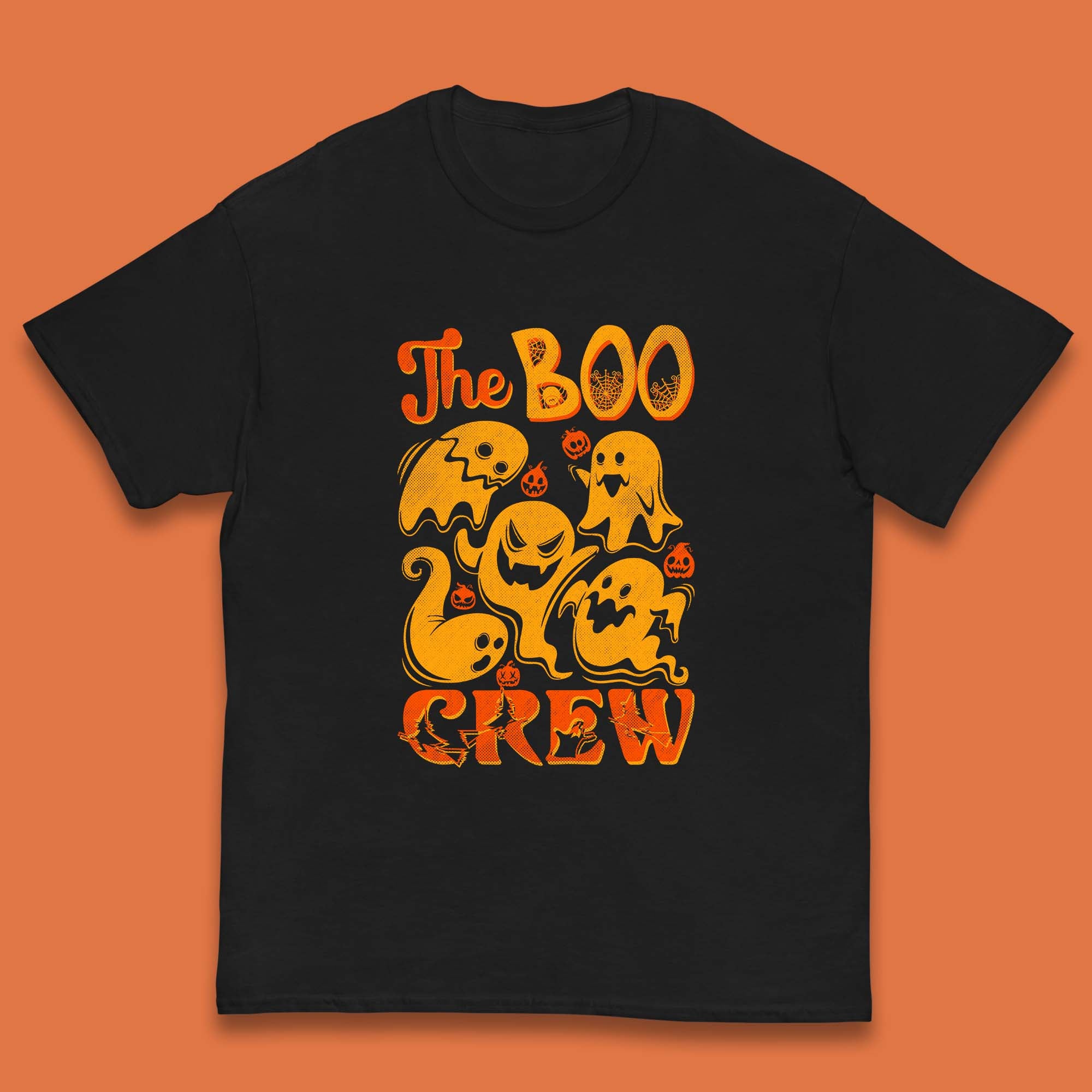 The Boo Crew Halloween Horror Scary Boo Ghost Squad Spooky Vibes Kids T Shirt 100