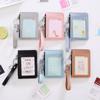 New Zipper Bag Card Badge Holder PU Leather with Hand Rope Coin Purse Card Case Office Supplies
