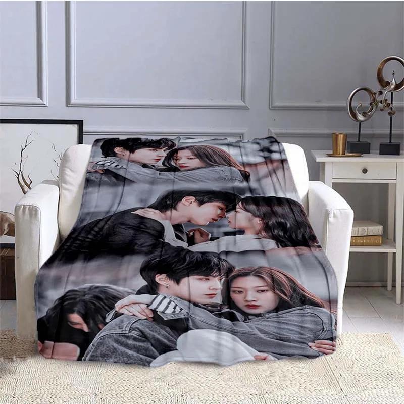 Serie Bellezza Vera Hwang in Youp Cha EunWoo Coperta di Flanella Arte Stellare Coperta Calda per Letto Camera da Letto Divano Coperta da Picnic Regalo