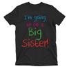 Im Going To Be A BIG SISTER Girls T-Shirt Kids Sketch Baby Pregnancy Surprise